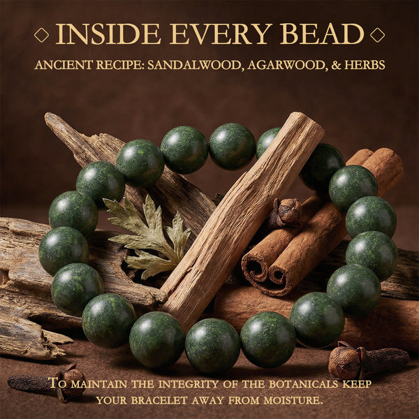 Botanica- Dark Green Scented Bracelet 🌿- Unisexe