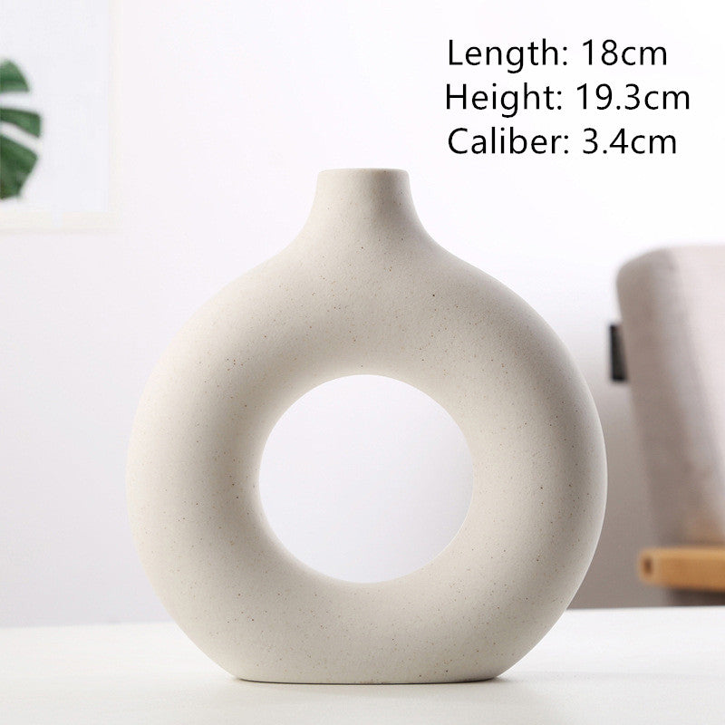 🏺 The Sculpt-Void: New Style Biscuit Frosted Particle Vase