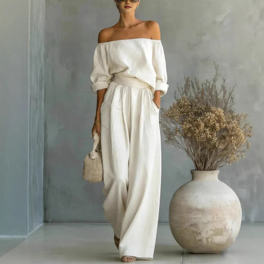 The Azure Solstice | Breezy Off-Shoulder Set ☀️🌊🧴