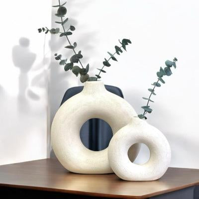 🏺 The Sculpt-Void: New Style Biscuit Frosted Particle Vase