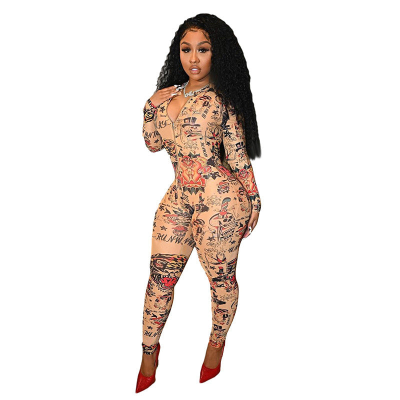 The Ink Genesis | High-Definition Tattoo-Print Jumpsuit 🦾✨