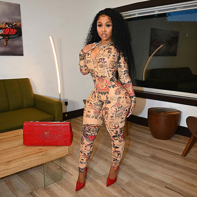 The Ink Genesis | High-Definition Tattoo-Print Jumpsuit 🦾✨