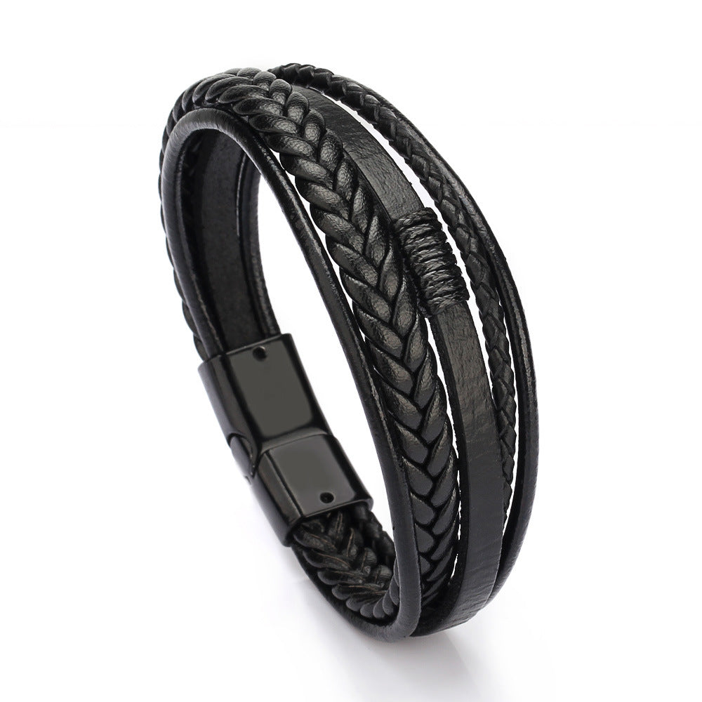 The Latitude Bracelet | Braided Leather & Magnetic Anchor