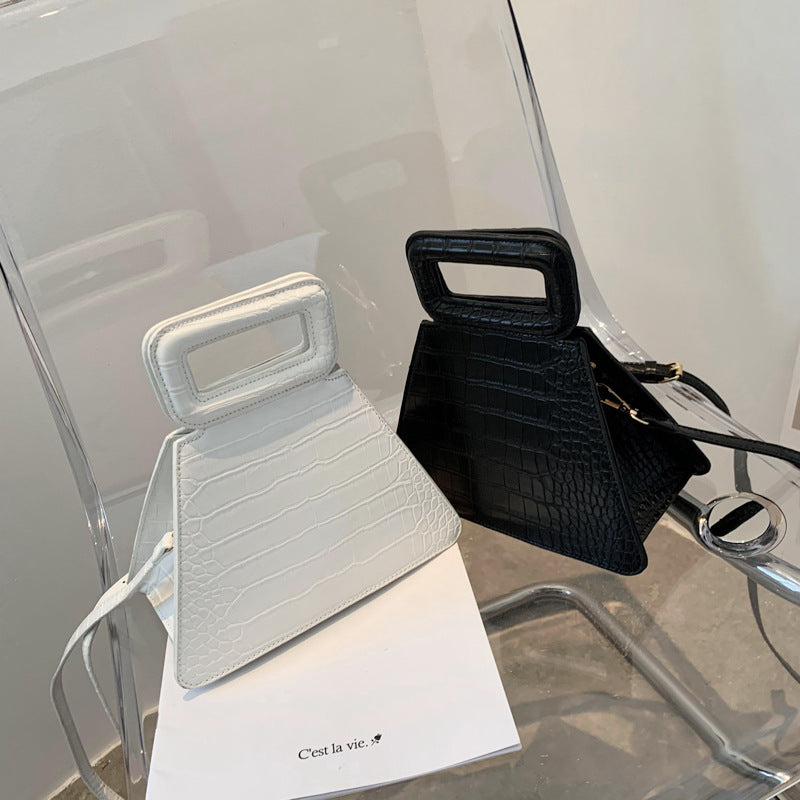 The Monochrome Vault | Textured Messenger  Crossbody 👛🤩