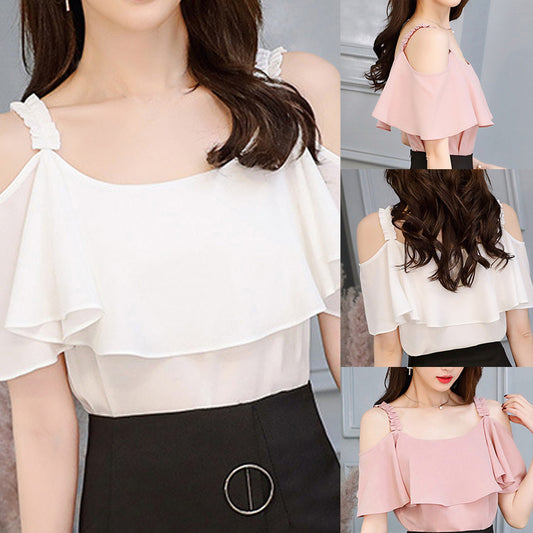 The Blush Aura | Soft-Touch Ribbon-Stretch Commuter Tee 🎀✨