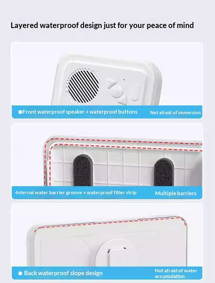 The Hydro-Pulse: 360° Waterproof Phone Box with Bluetooth Speaker 🏞️𝄟⃝💞
