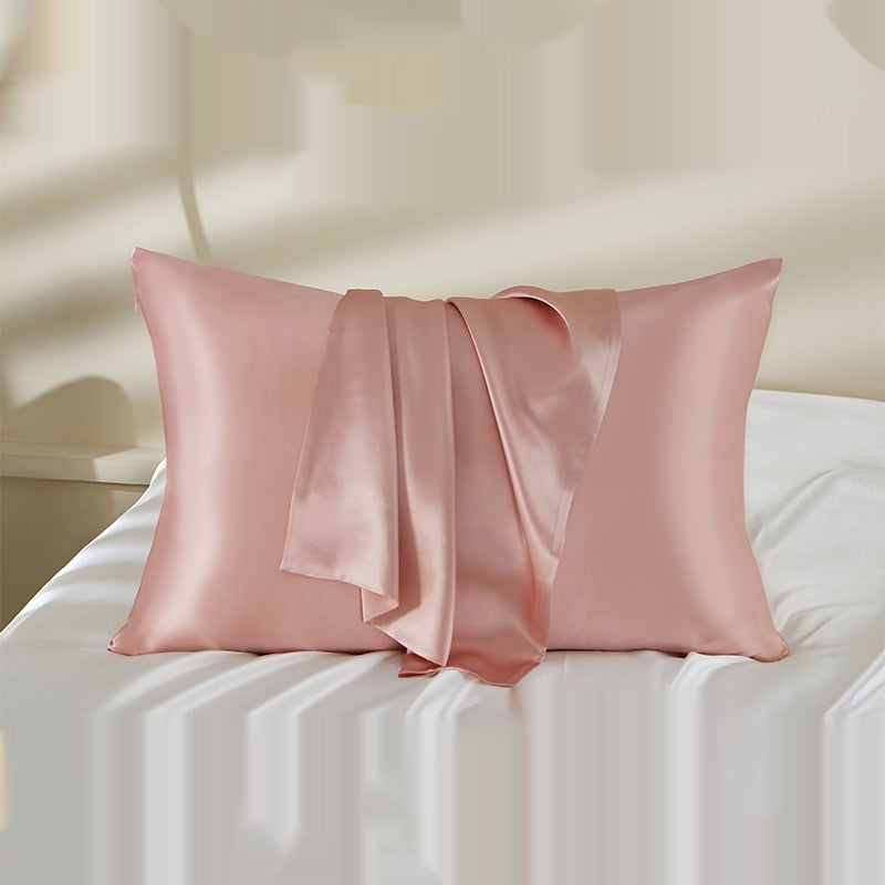 🩵 L’Azure Serenity : Taie d'oreiller en soie de mûrier 22 mommes