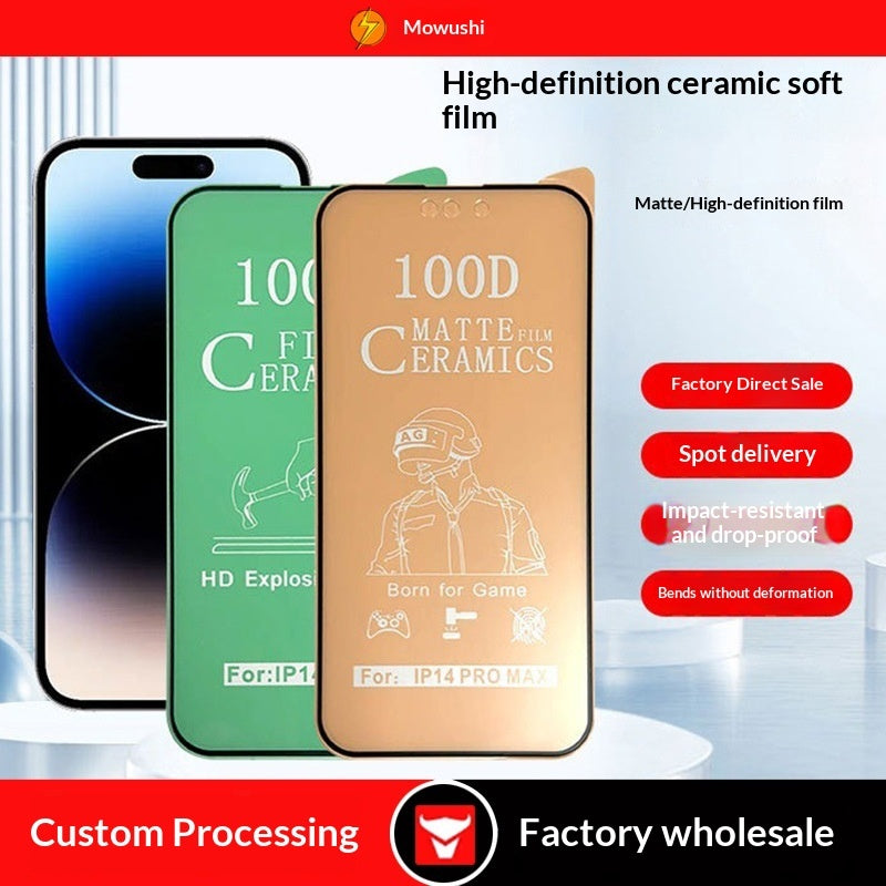 Film Protecteur Souple Plein Écran pour iPhone — Avec Revêtement en Céramique Diamant ✦💎