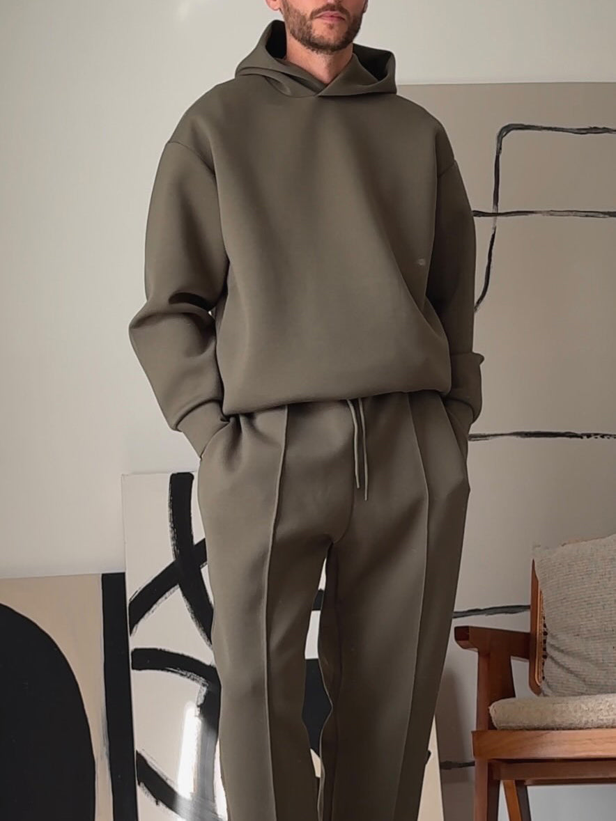 ⚡ The Kinetic-Suite: Men’s Minimalist High-Flow Lounge Set 🕴️⚡