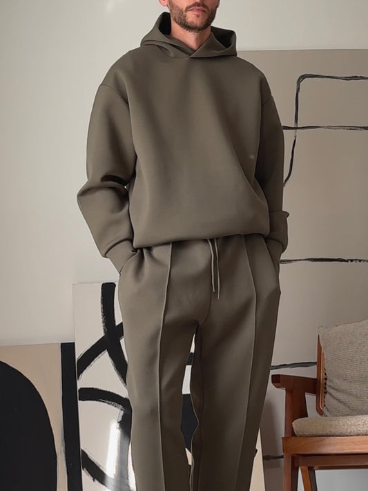 ⚡ The Kinetic-Suite: Men’s Minimalist High-Flow Lounge Set 🕴️⚡