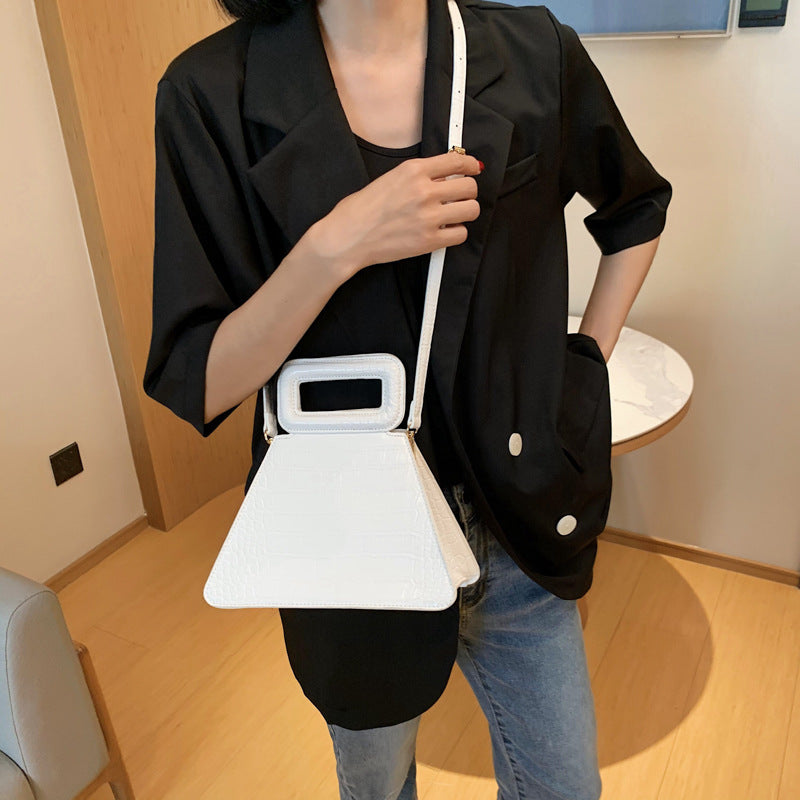 The Monochrome Vault | Textured Messenger  Crossbody 👛🤩