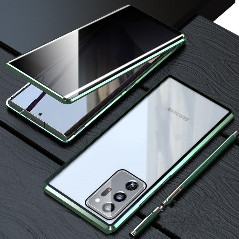 Samsung S21, S21+, et S21 Ultra : Étui Magnétique Intimité avec Verre Double-Face HD