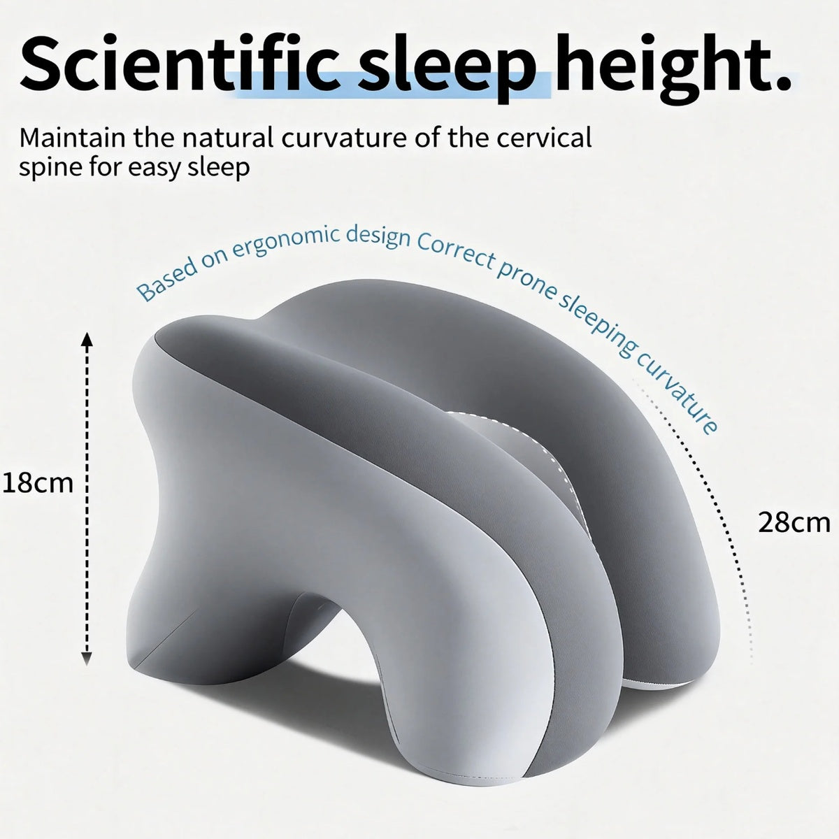 The Meridian Desk-Nap Sanctuary: 45° Ergonomic Prone Pillow🫶☁️