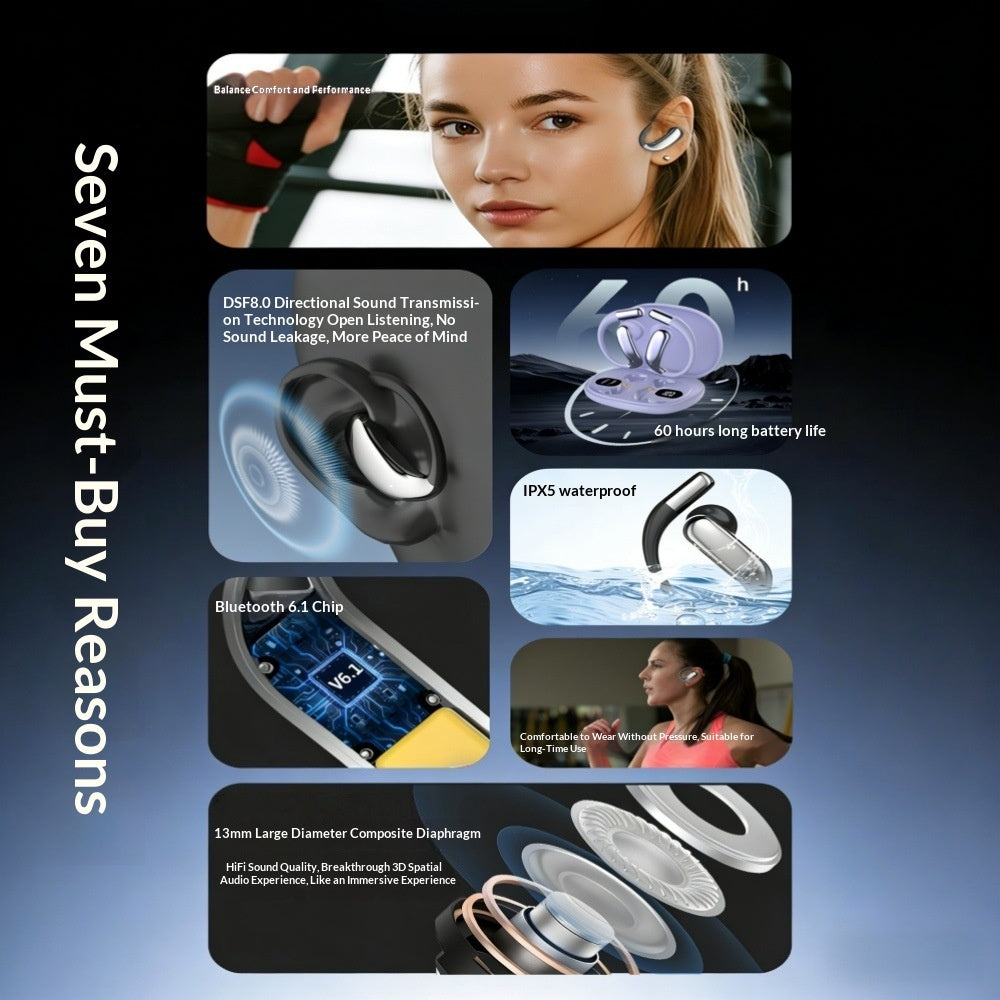 The Kinetic-Link W20 | AI-Integrated Ear-Hook Sport Monitors ⚡🏅🌌