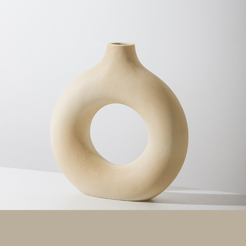 🏺 The Sculpt-Void: New Style Biscuit Frosted Particle Vase