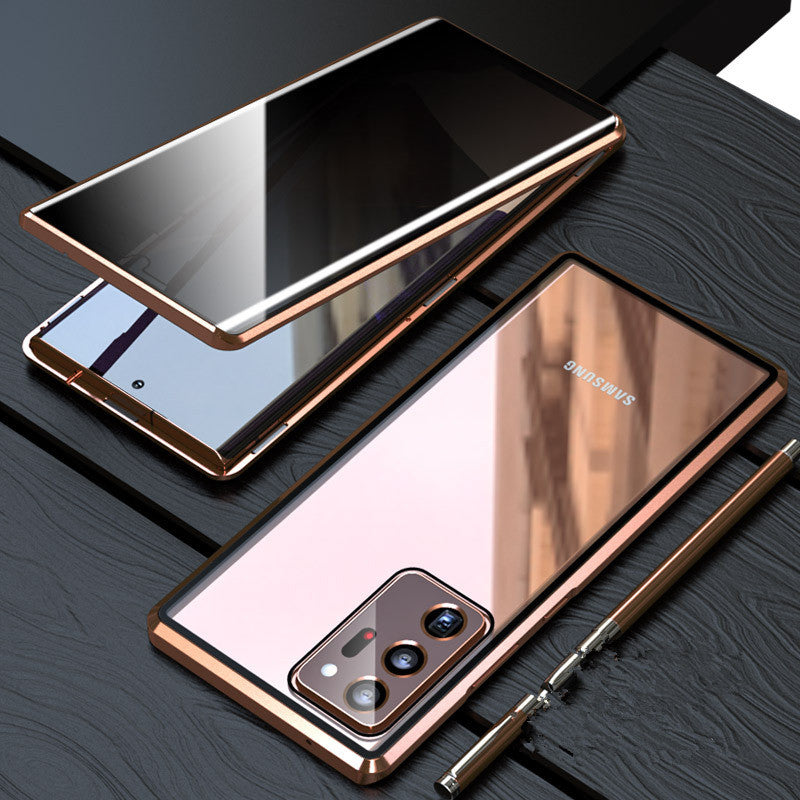 Samsung S21, S21+, et S21 Ultra : Étui Magnétique Intimité avec Verre Double-Face HD