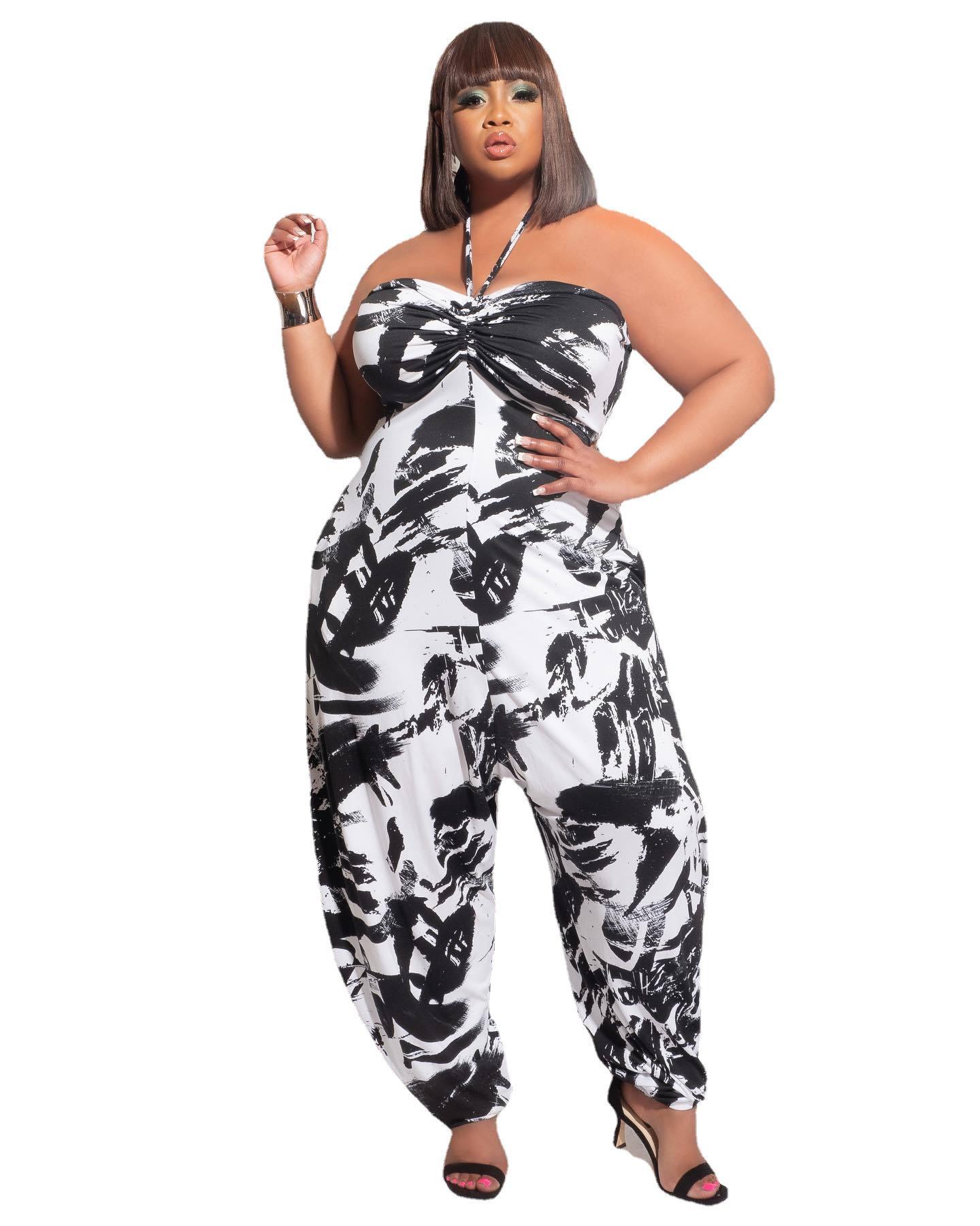 The Monochrome Flow | Ink-Dye Lantern Jumpsuit 🖋️🌪️