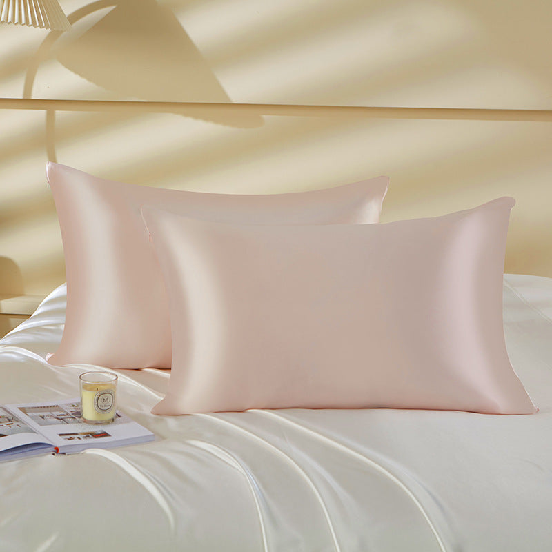 🩵 L’Azure Serenity : Taie d'oreiller en soie de mûrier 22 mommes