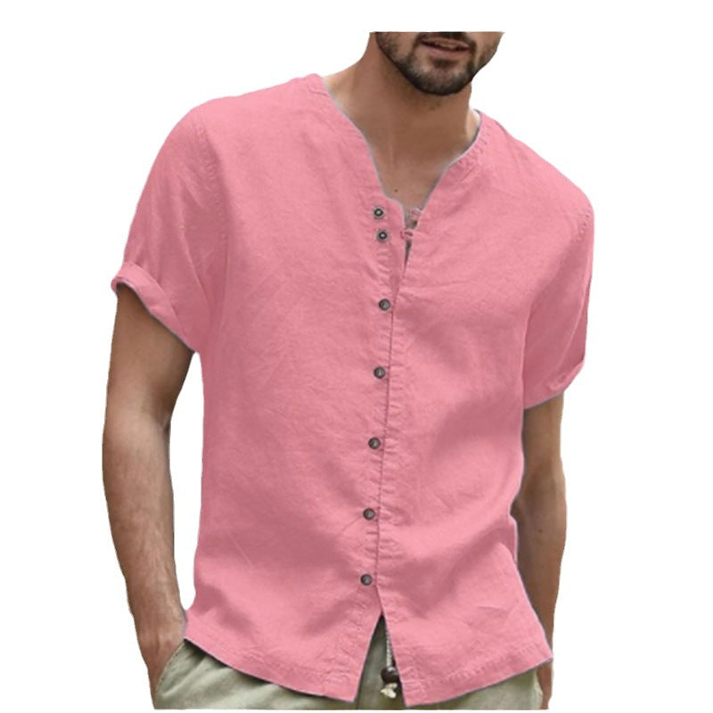 The Zen Bastion | Retro Linen-Blend Short-Sleeve Cardigan 🎋✨