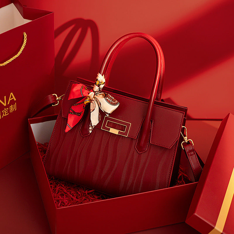 The Crimson Artifact | Embroidered High-Capacity Monolith Tote 🧧✨
