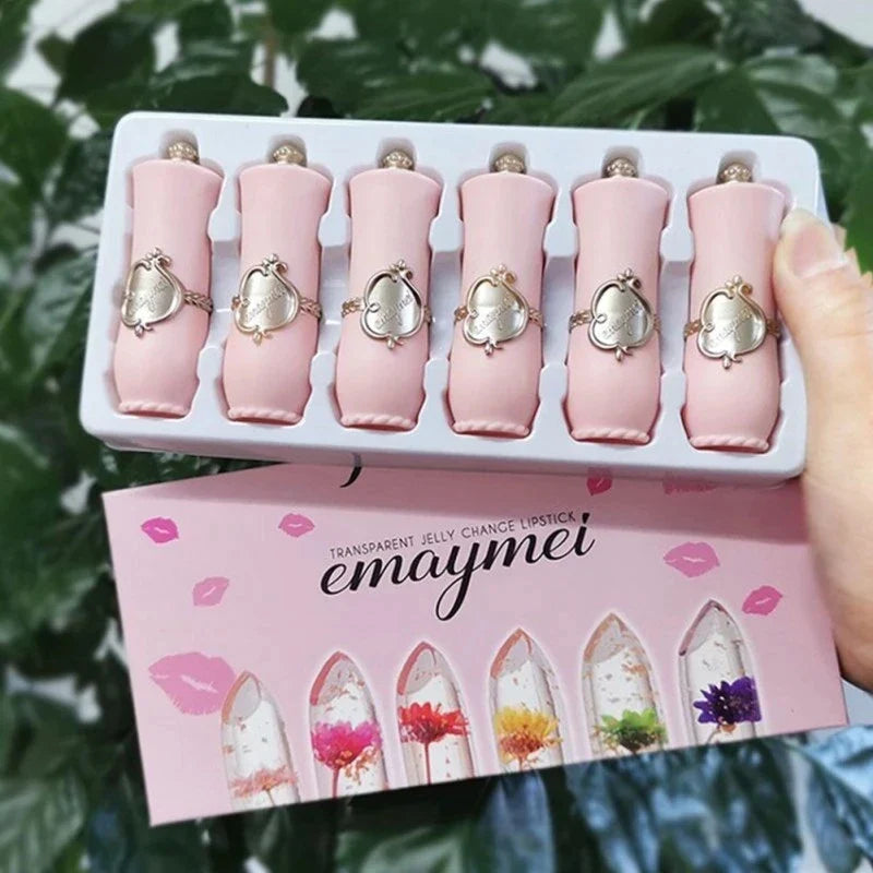 Le Glow-Up Floral : Coffret de 6 Rouges à Lèvres pH Changeant 🌸✨