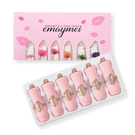 Le Glow-Up Floral : Coffret de 6 Rouges à Lèvres pH Changeant 🌸✨