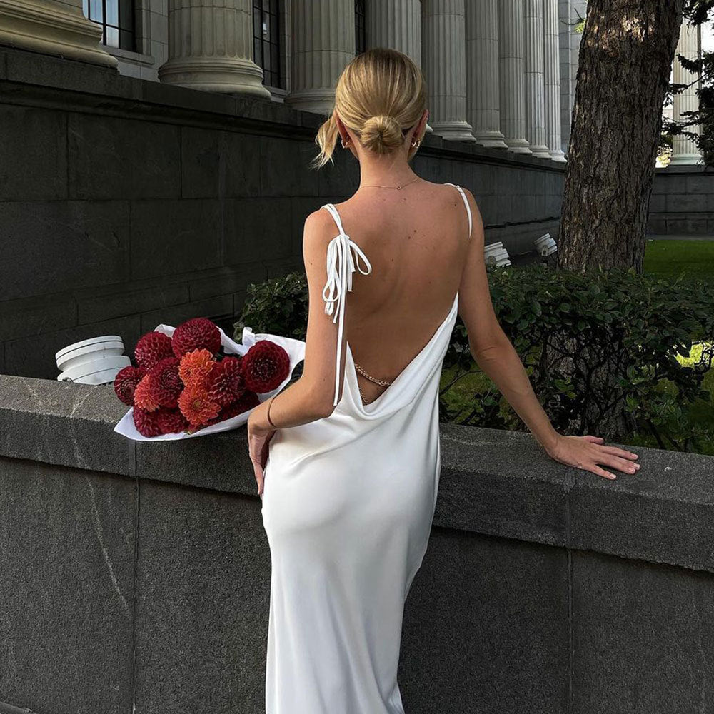 The Verdant Breath | Open-Back Slip Dress 🌿✨