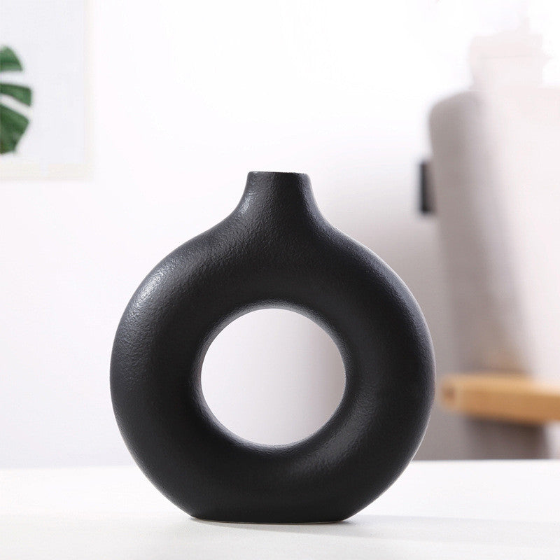 🏺 The Sculpt-Void: New Style Biscuit Frosted Particle Vase