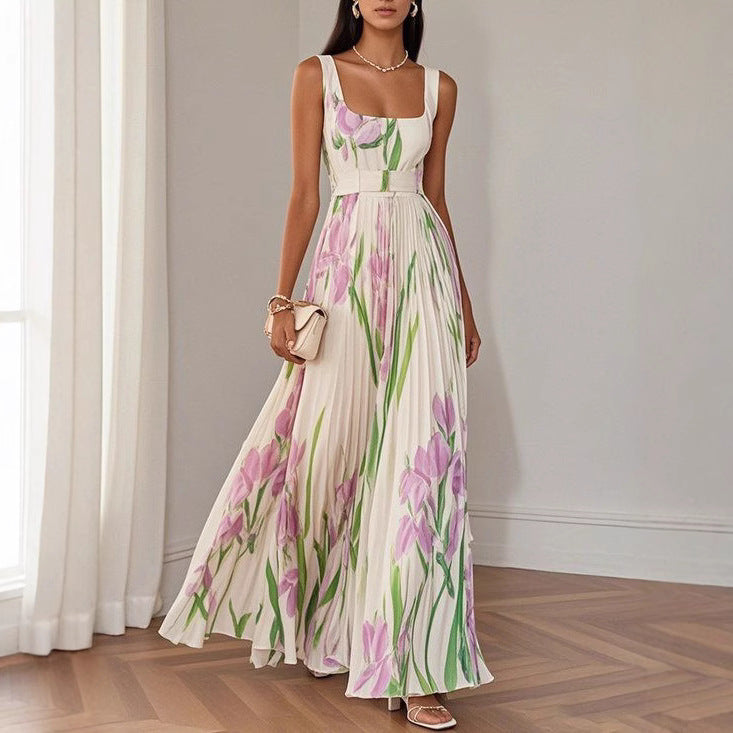 The Ethereal Flora | Pleated A-Line Summer Midi 🌸✨