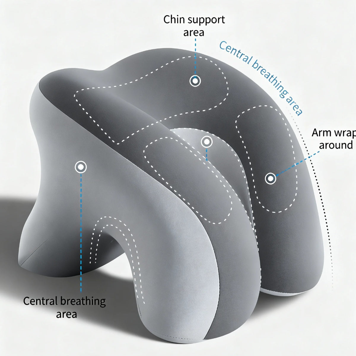 The Meridian Desk-Nap Sanctuary: 45° Ergonomic Prone Pillow🫶☁️