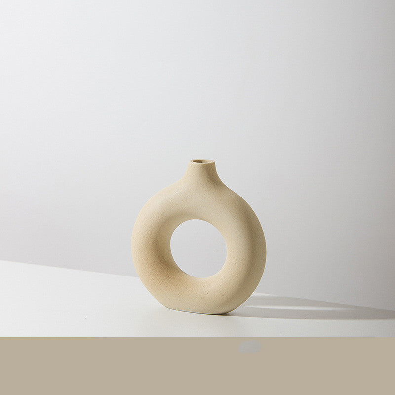 🏺 The Sculpt-Void: New Style Biscuit Frosted Particle Vase