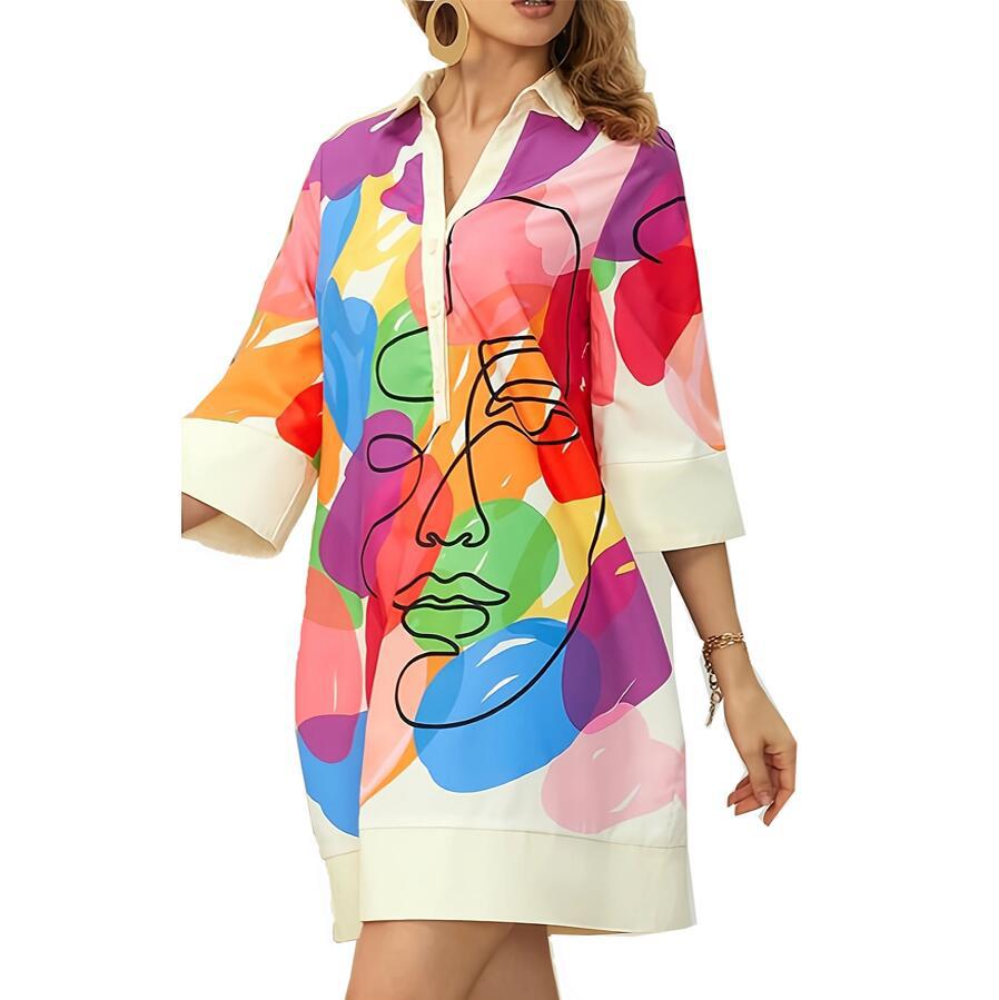 The Chromatism Canvas | Abstract Expressionist Shiftdress 🎨✨