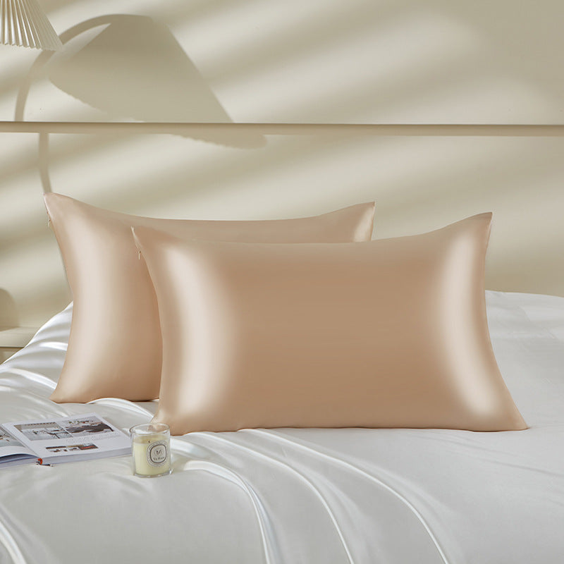 🩵 L’Azure Serenity : Taie d'oreiller en soie de mûrier 22 mommes