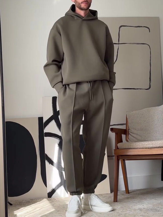 ⚡ The Kinetic-Suite: Men’s Minimalist High-Flow Lounge Set 🕴️⚡