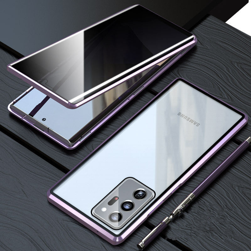 Samsung S21, S21+, et S21 Ultra : Étui Magnétique Intimité avec Verre Double-Face HD