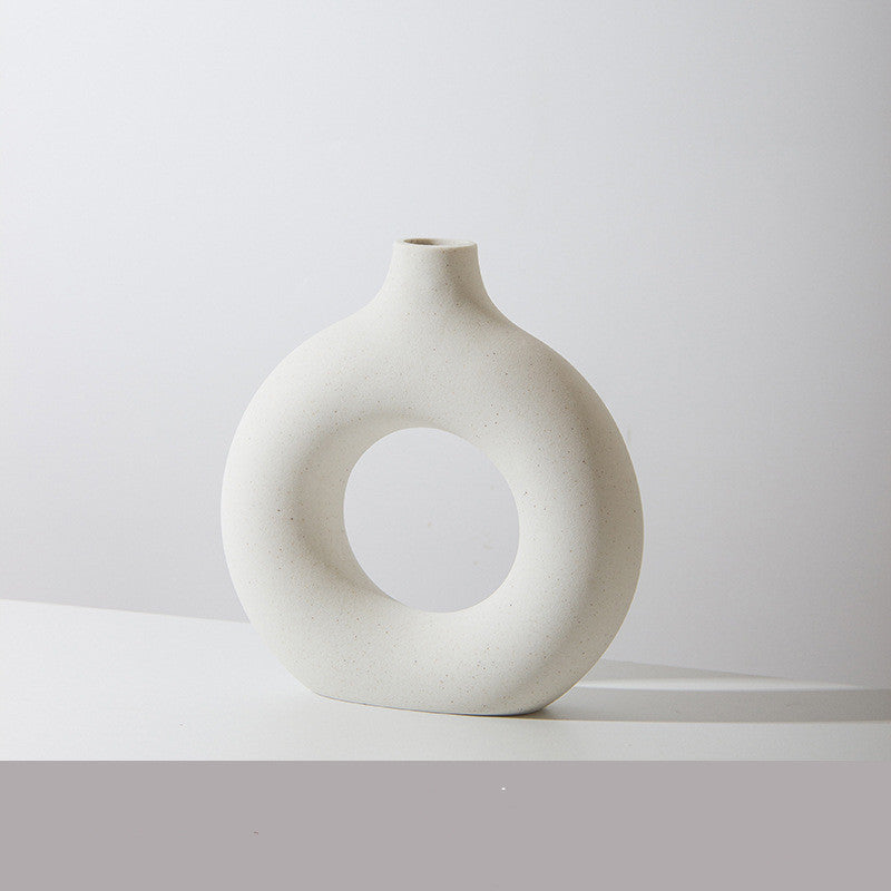 🏺 The Sculpt-Void: New Style Biscuit Frosted Particle Vase