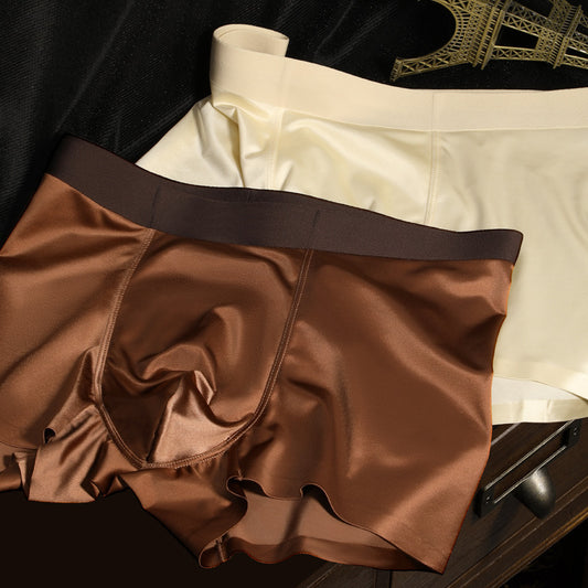 The Silk-Sync | High-Elastic Seamless Boxer Briefs - Antibacterial Mulberry Silk 🐛✨