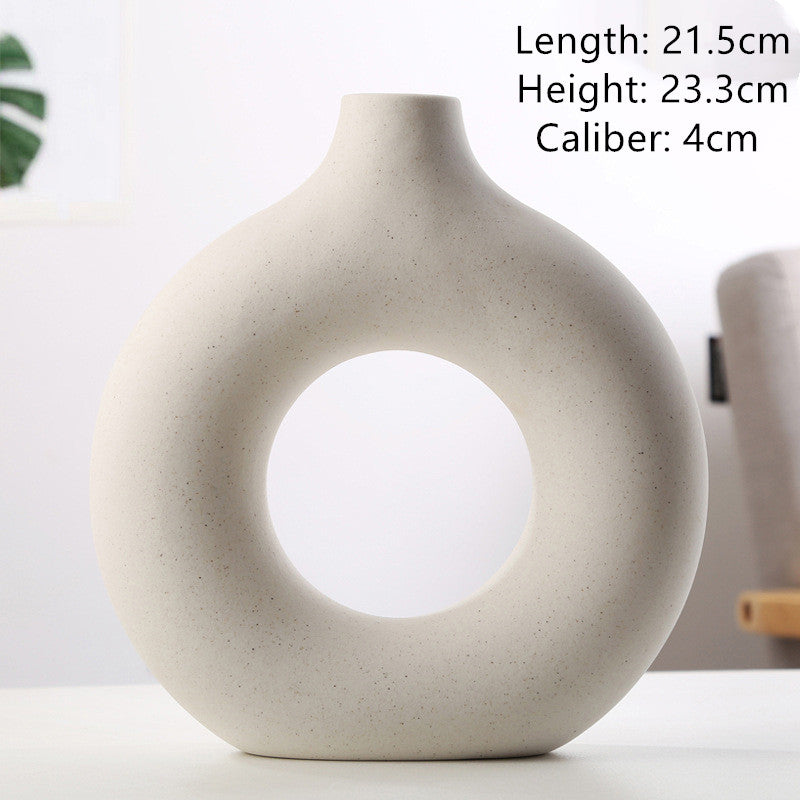 🏺 The Sculpt-Void: New Style Biscuit Frosted Particle Vase