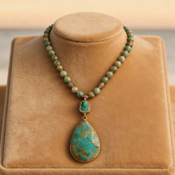 The Terra-Soul | Vintage Geometric Stone Necklace 📿♡