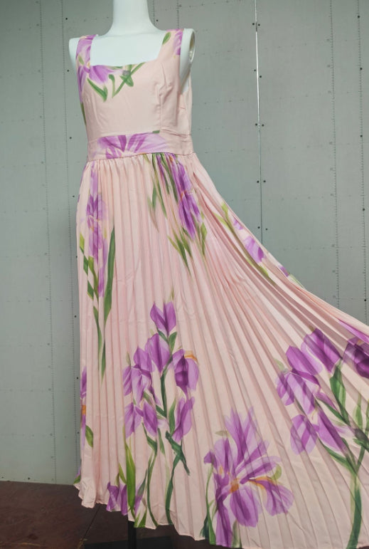 The Ethereal Flora | Pleated A-Line Summer Midi 🌸✨