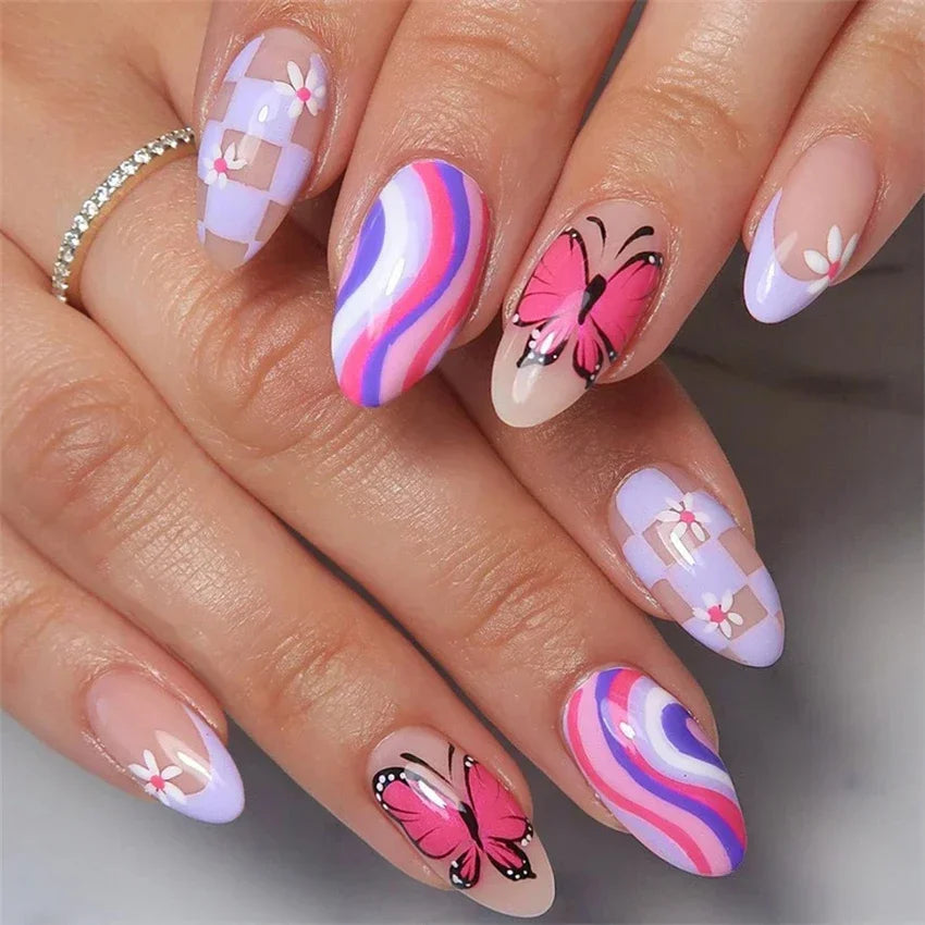 Main Character Energy : La Collection Press-On Ballet Ultra-Longue ࣪ ִֶָ💅🏻🦋་༘࿐