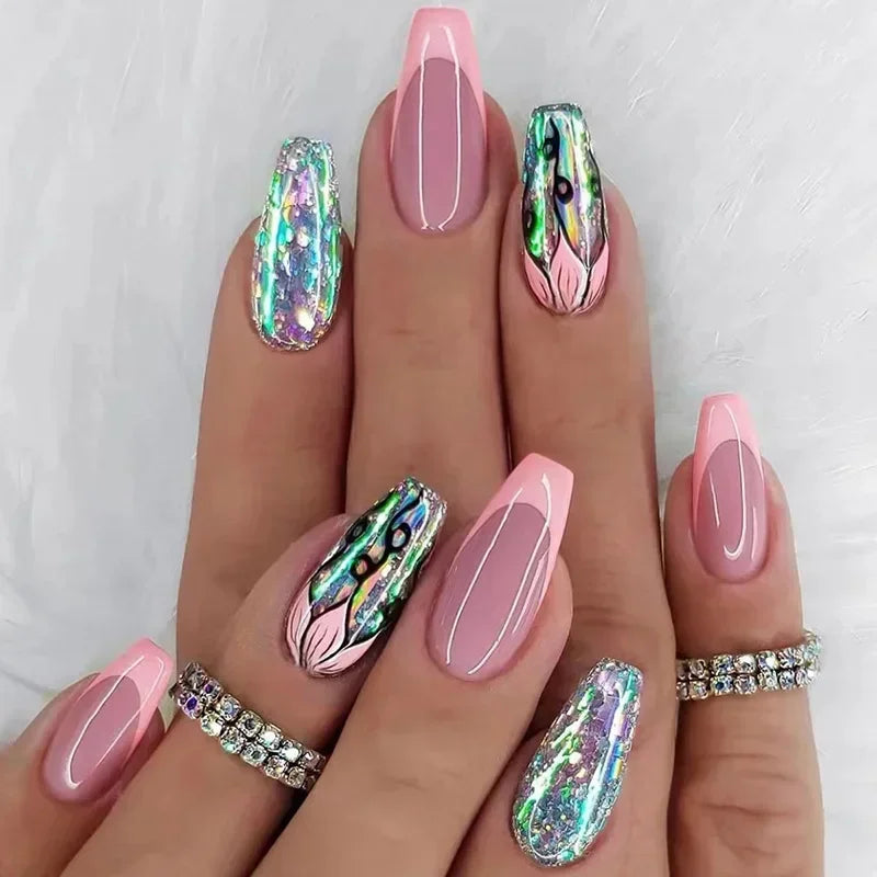 Main Character Energy : La Collection Press-On Ballet Ultra-Longue ࣪ ִֶָ💅🏻🦋་༘࿐