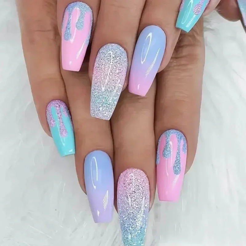 Main Character Energy : La Collection Press-On Ballet Ultra-Longue ࣪ ִֶָ💅🏻🦋་༘࿐