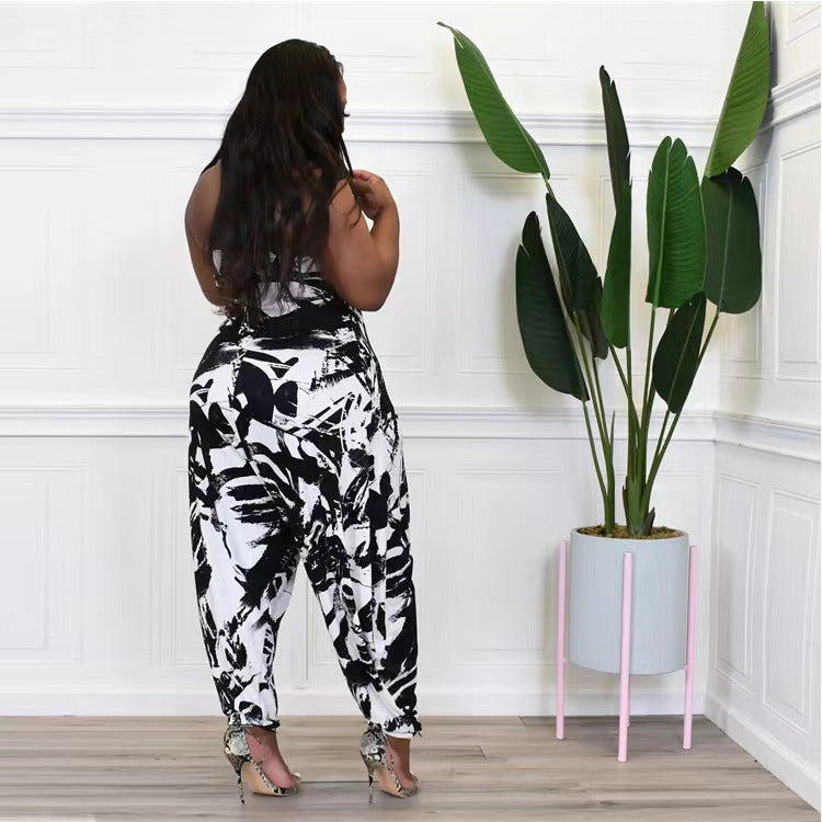 The Monochrome Flow | Ink-Dye Lantern Jumpsuit 🖋️🌪️