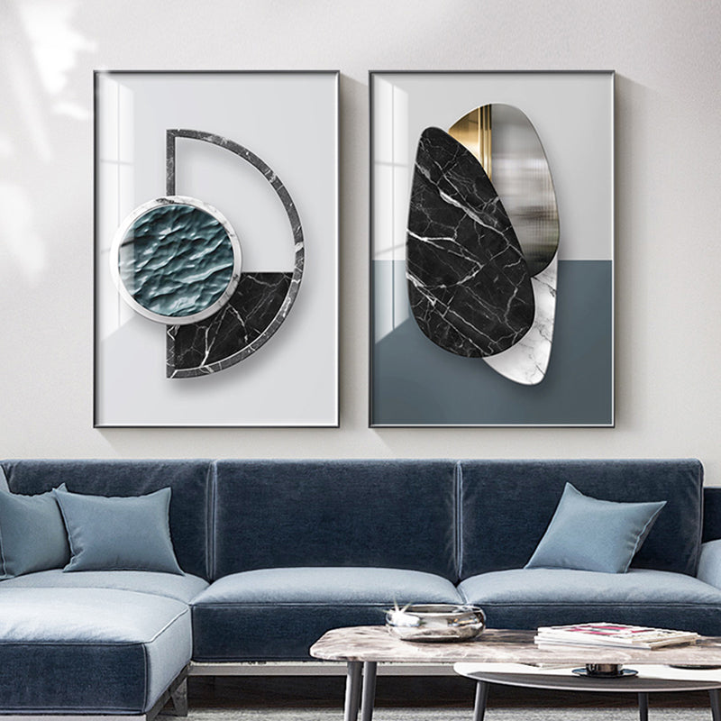 🖼️ Le Plan-Focal : Impression sur toile géométrique abstraite
