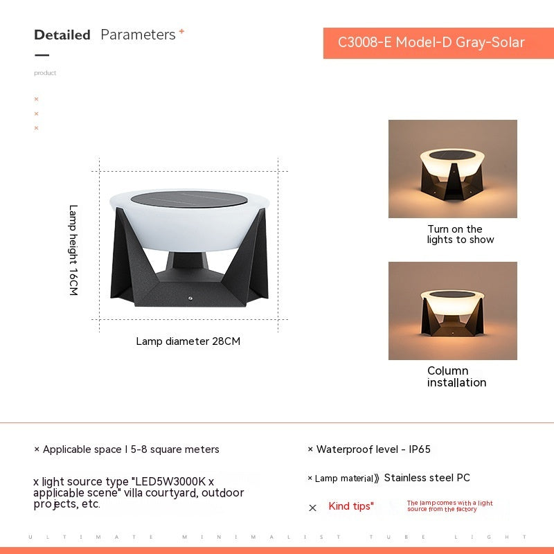 The Solar Pillar Lamp | Sustainable Zen ☀ 🛋