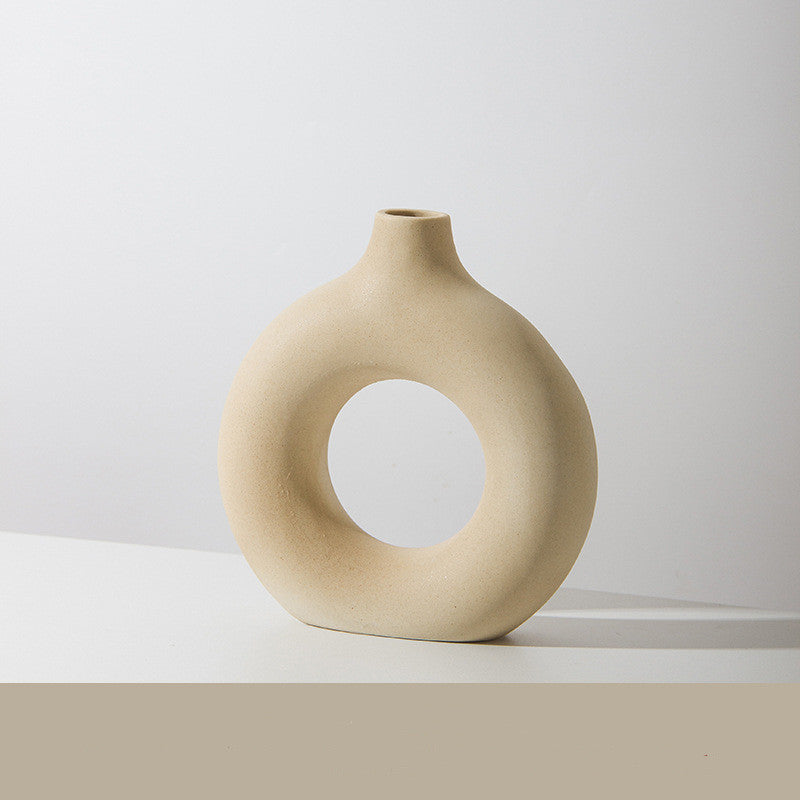 🏺 The Sculpt-Void: New Style Biscuit Frosted Particle Vase