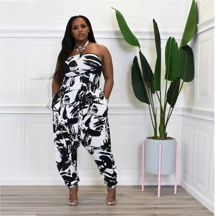 The Monochrome Flow | Ink-Dye Lantern Jumpsuit 🖋️🌪️