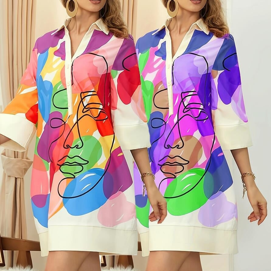 The Chromatism Canvas | Abstract Expressionist Shiftdress 🎨✨