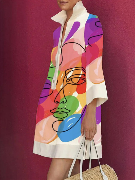 The Chromatism Canvas | Abstract Expressionist Shiftdress 🎨✨